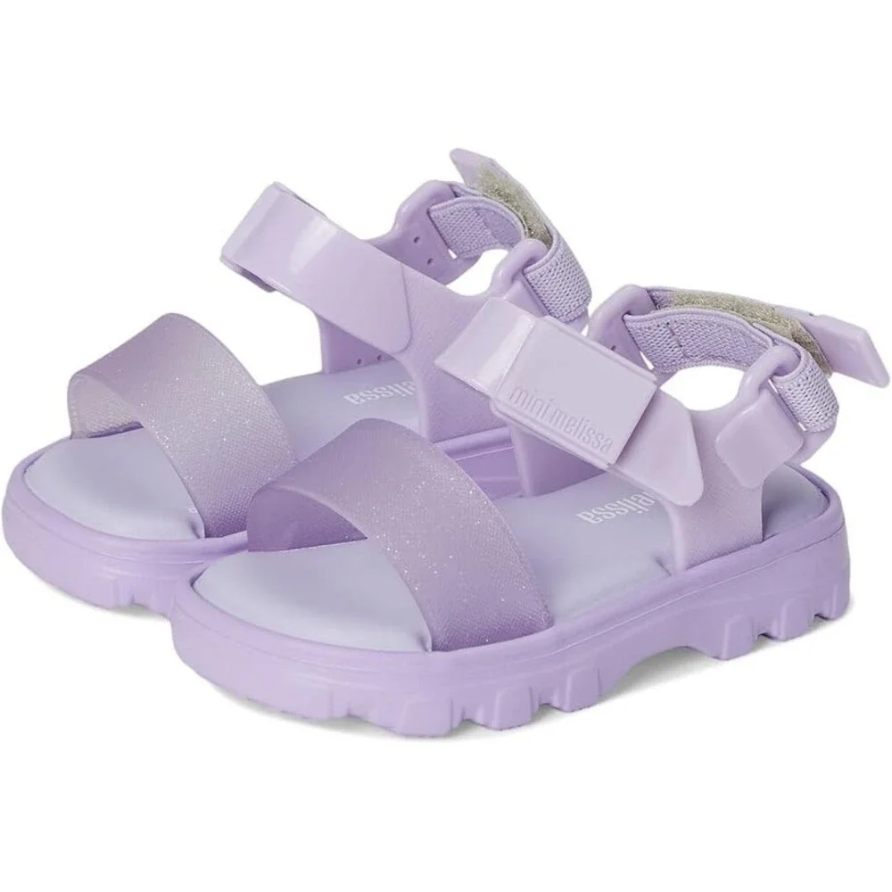 Mini Melissa Kick Off Sandals Toddler US 12 Purple Adjustable Strap ZOGG1123